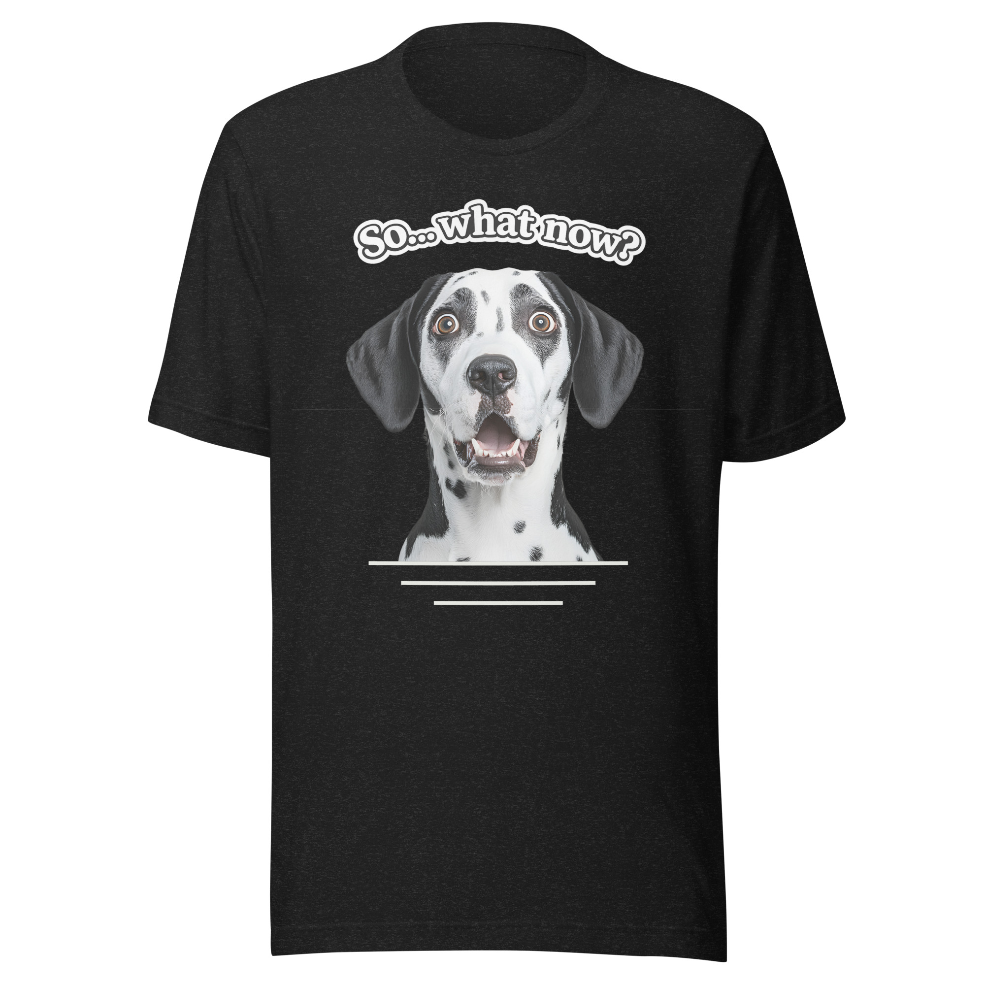 So… What Now? Dog T-Shirt – Funny Dog Lover Graphic Tee - Image 2