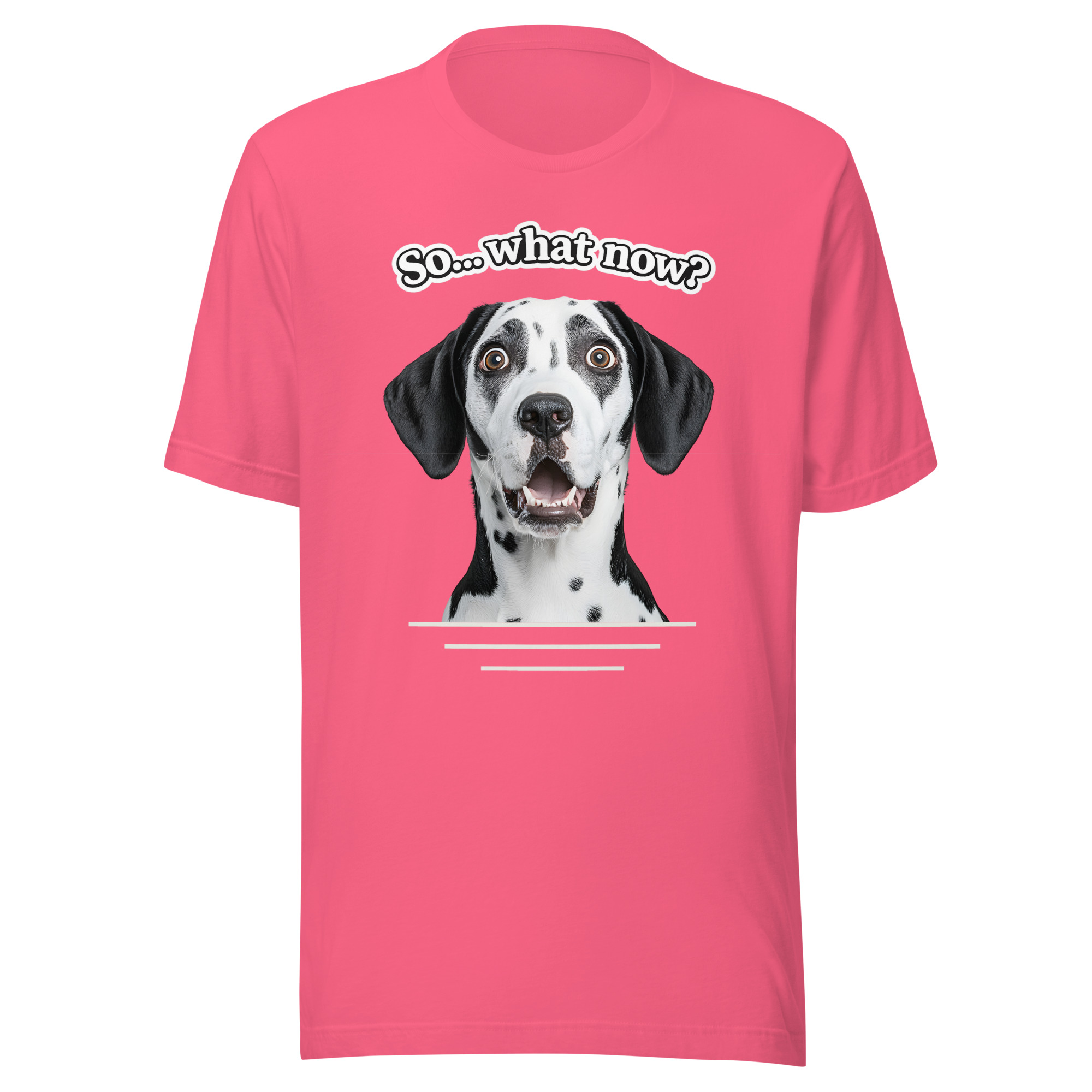 So… What Now? Dog T-Shirt – Funny Dog Lover Graphic Tee - Image 3