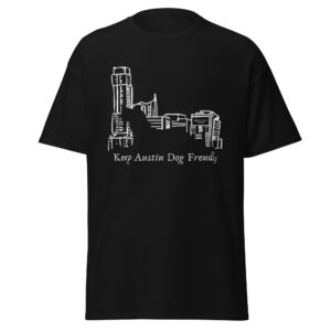 Keep Austin Dog Friendly – Austin Skyline Dog Lover T-Shirt